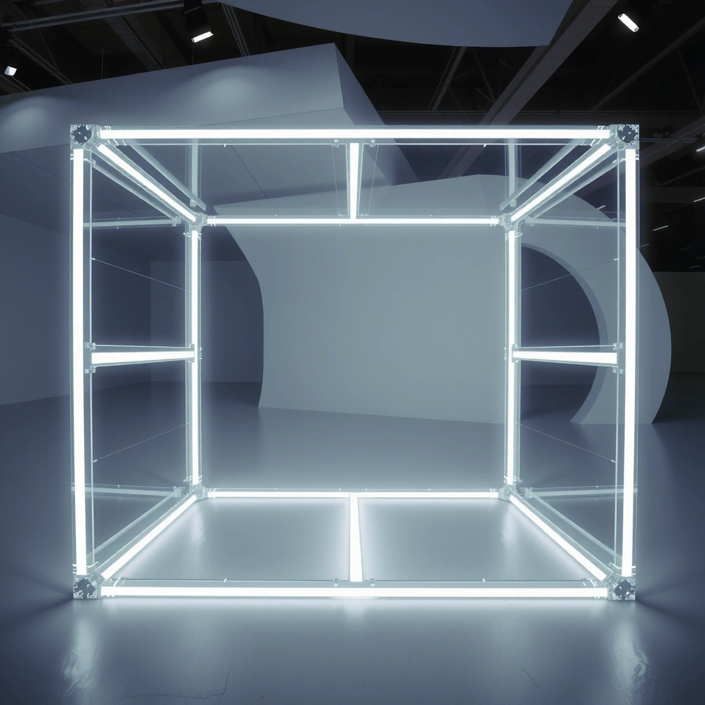 Geometric wireframe visual